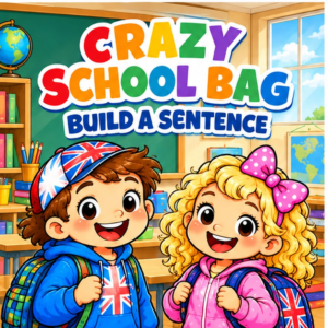 Crazy school bag build a sentence
