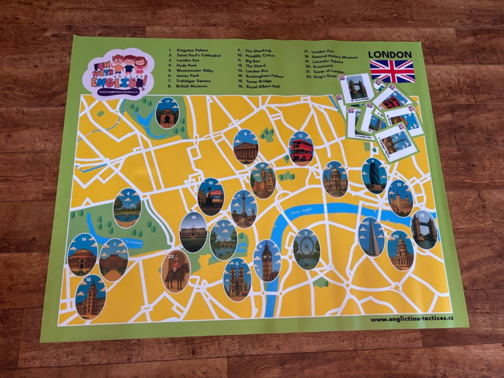 Mapa Londýna 🇬🇧 s kartičkami